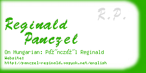 reginald panczel business card